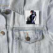 Catoman 2 vierkante button 5,1 cm (In situ)