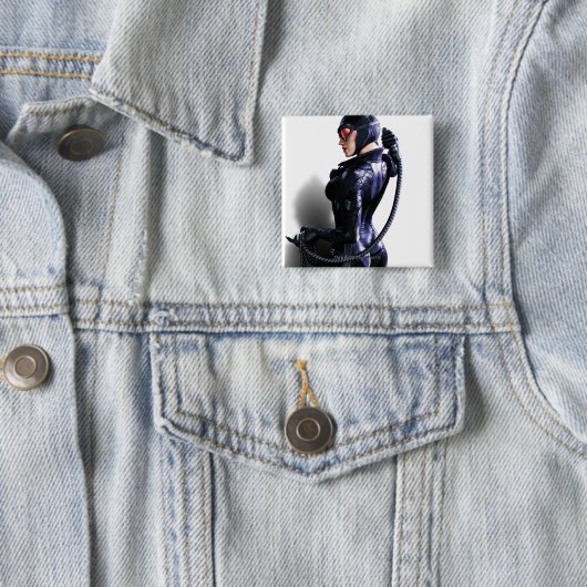 Catoman 2 vierkante button 5,1 cm (In situ)