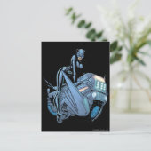 Catoman en fiets briefkaart (Staand voorkant)