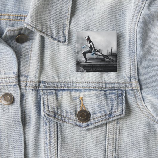 Catoman - Lightning Vierkante Button 5,1 Cm (In situ)