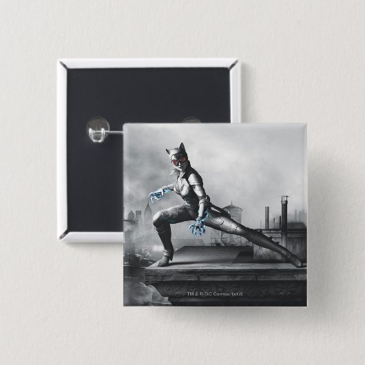 Catoman - Lightning Vierkante Button 5,1 Cm (Voorkant /achterkant)