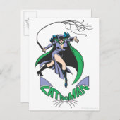Catoman & Logo Green Briefkaart (Voorkant / Achterkant)