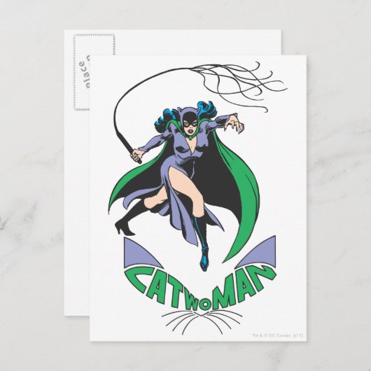 Catoman & Logo Green Briefkaart (Voorkant / Achterkant)