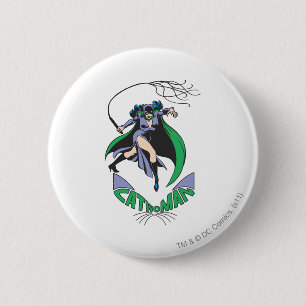 Catoman & Logo Green Ronde Button 5,7 Cm