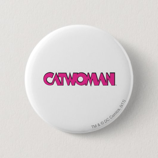 Catoman Logo roze Ronde Button 5,7 Cm (Voorkant)