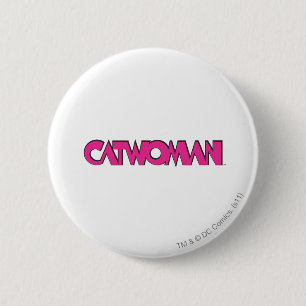 Catoman Logo roze Ronde Button 5,7 Cm