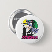 Catoman & Logo roze Ronde Button 5,7 Cm (Voorkant /achterkant)