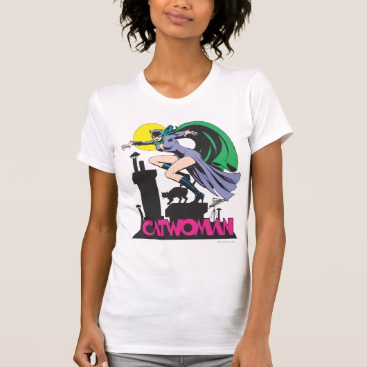 Catoman & Logo roze T-shirt (Voorkant)