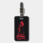Catoman Selina Kyle Cat Silhouette Bagagelabel (Voorkant verticaal)