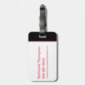 Catoman Selina Kyle Cat Silhouette Bagagelabel (Achterkant verticaal)