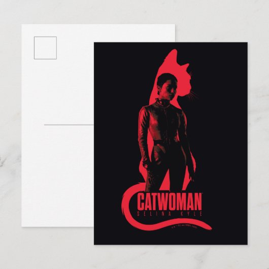 Catoman Selina Kyle Cat Silhouette Briefkaart (Voorkant / Achterkant)