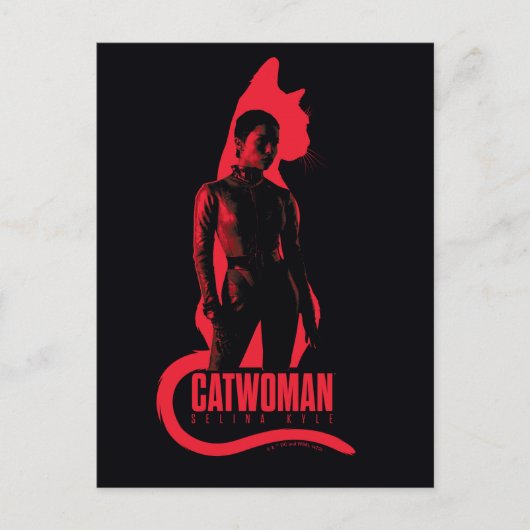 Catoman Selina Kyle Cat Silhouette Briefkaart (Voorkant)