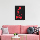 Catoman Selina Kyle Cat Silhouette Canvas Afdruk (Insitu (Woonkamer))