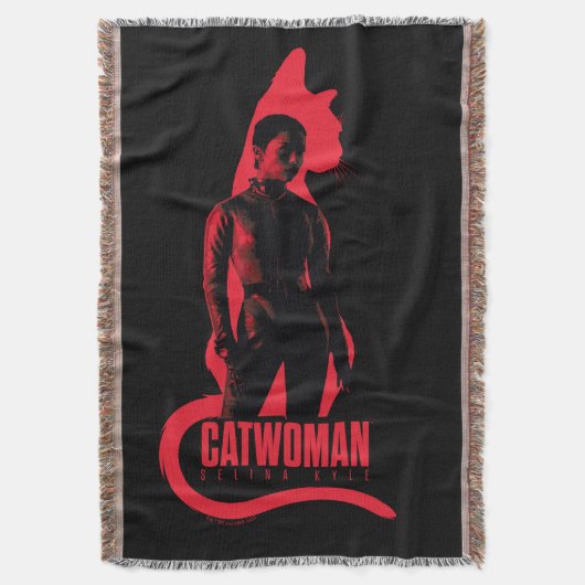 Catoman Selina Kyle Cat Silhouette Deken (Voorkant Verticaal)