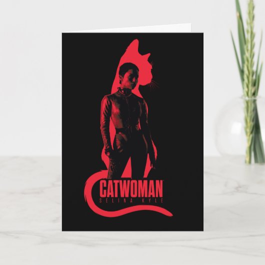 Catoman Selina Kyle Cat Silhouette Kaart (Voorkant)