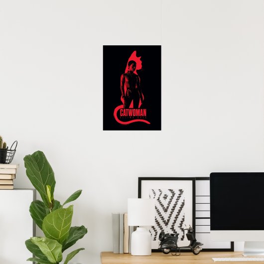 Catoman Selina Kyle Cat Silhouette Poster (Thuiskantoor)