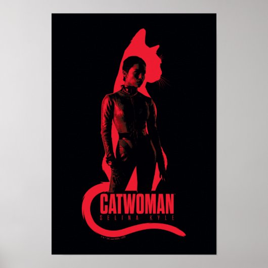 Catoman Selina Kyle Cat Silhouette Poster (Voorkant)