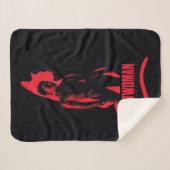 Catoman Selina Kyle Cat Silhouette Sherpa Deken (Voorkant (horizontaal))
