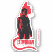 Catoman Selina Kyle Cat Silhouette Sticker (Voorkant)