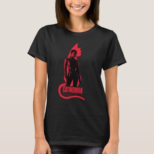 Catoman Selina Kyle Cat Silhouette T-shirt (Voorkant)