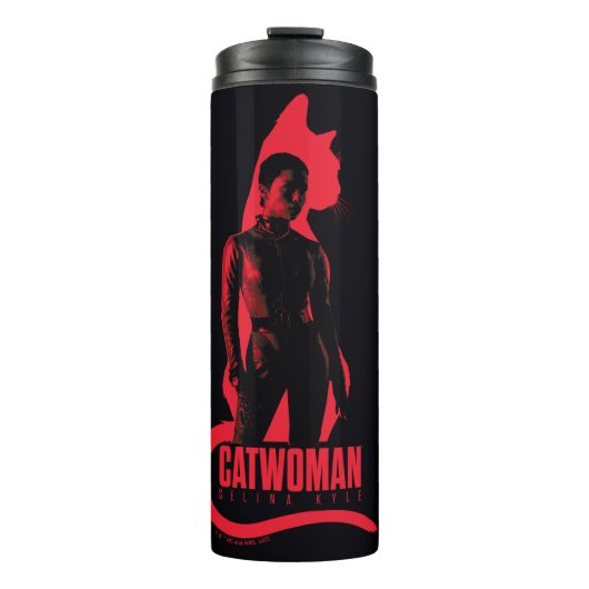 Catoman Selina Kyle Cat Silhouette Thermosbeker (Voorkant)