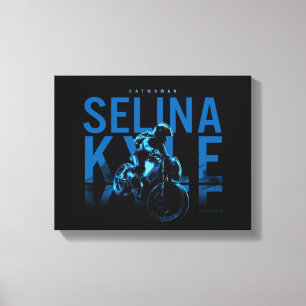 Catoman Selina Kyle Motorcycle Canvas Afdruk