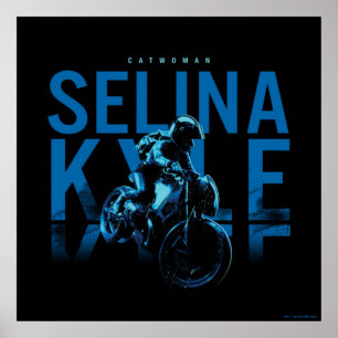 Catoman Selina Kyle Motorcycle Poster