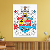 Caton Family Crest Canvas Afdruk (Insitu (Woonkamer))