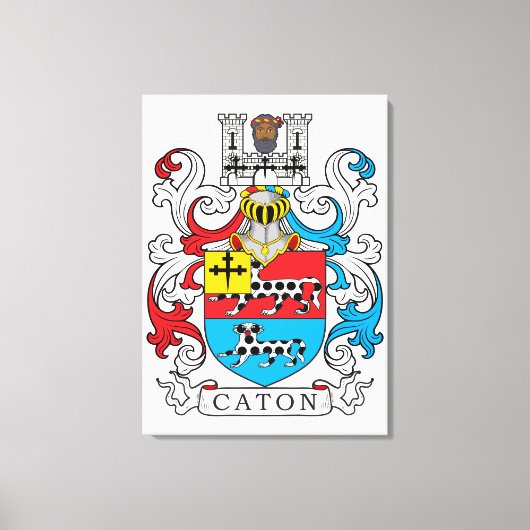 Caton Family Crest Canvas Afdruk (Voorkant)