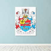 Caton Family Crest Canvas Afdruk (Insitu (Houten vloer))
