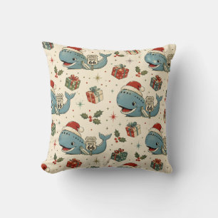 Catoosa Blauwe Walvis Kerst Huisdecoratie Kussen