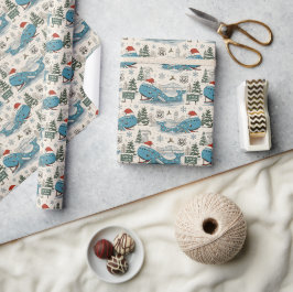 Catoosa Blauwe Walvis Kerstcadeaus Cadeaupapier