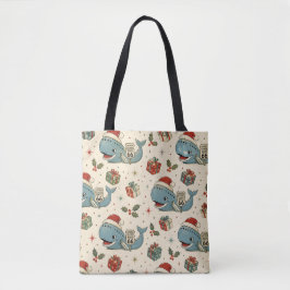Catoosa Blauwe Walvis Kerstmarkt Tote Bag