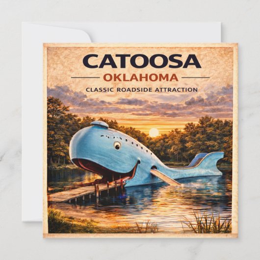 Catoosa Blauwe Walvis Route 66 Briefpapier (Voorkant)