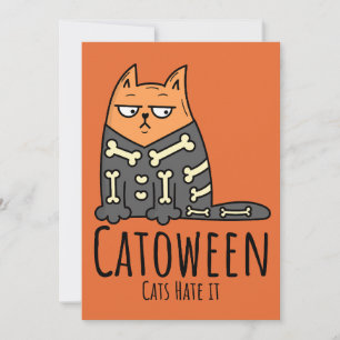 Catoween Cats Hate it - Funny Pet Halloween Kaart