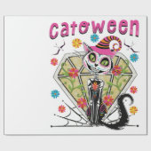 Catoween Halloween Cadeaupapier (Vlak)