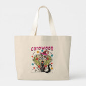 Catoween Halloween Grote Tote Bag (Achterkant)