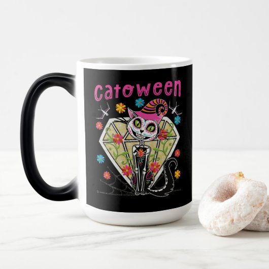 Catoween Halloween Magische Mok (Met donut)