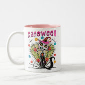 Catoween Halloween Tweekleurige Koffiemok (Links)