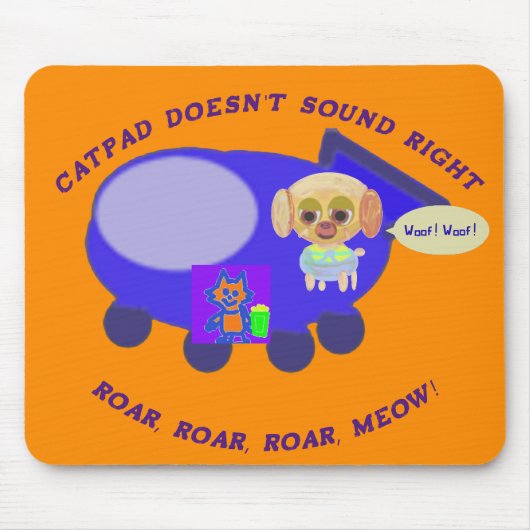 Catpad klinkt niet echt Oranje Muismat (Voorkant)
