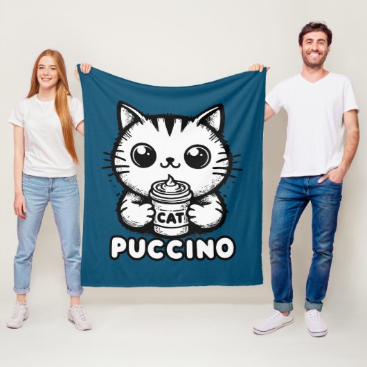 Catpuccino 1 fleece deken (In situ)