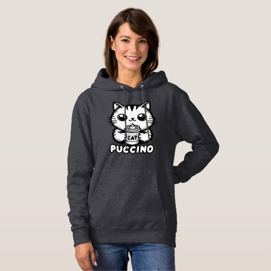 Catpuccino 1 hoodie (Voorkant volledig)
