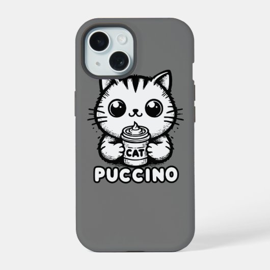 Catpuccino 1 iPhone 15 case (Achterkant)