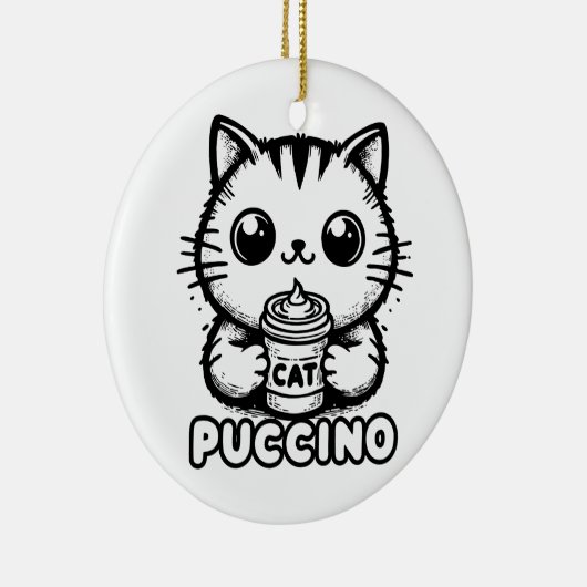 Catpuccino 1 keramisch ornament (Rechts)