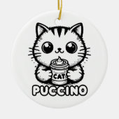 Catpuccino 1 keramisch ornament (Voorkant)