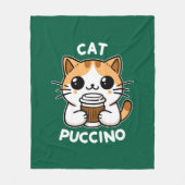 Catpuccino 2 fleece deken (Voorkant)