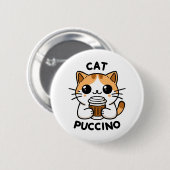 Catpuccino 2 ronde button 5,7 cm (Voorkant /achterkant)