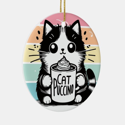 Catpuccino 3 keramisch ornament (Rechts)