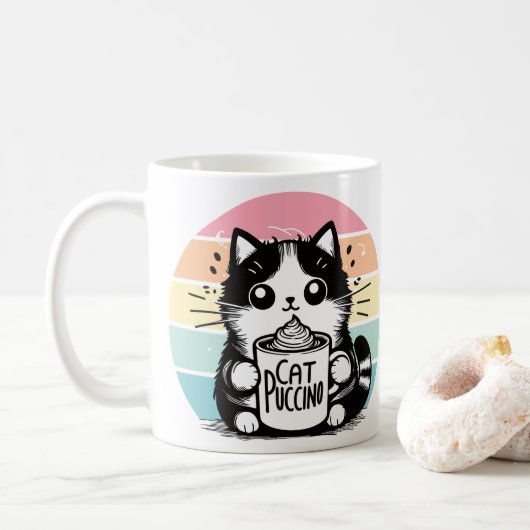 Catpuccino 3 koffiemok (Met donut)