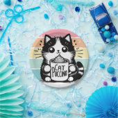 Catpuccino 3 papieren bordje (Feest)